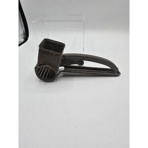 Vintage MOULI GRATER Metal Grater, Red Wood Handle, Made in France Rusty Crusty